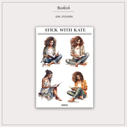 Bookish Girl – sticker sheet