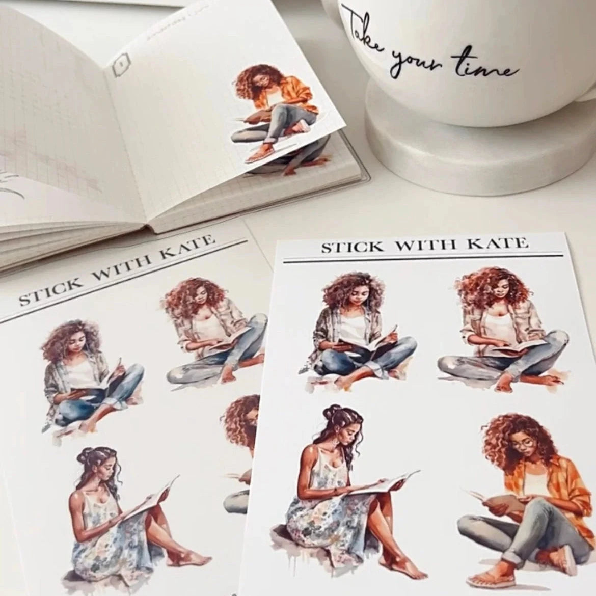 Bookish Girl – sticker sheet