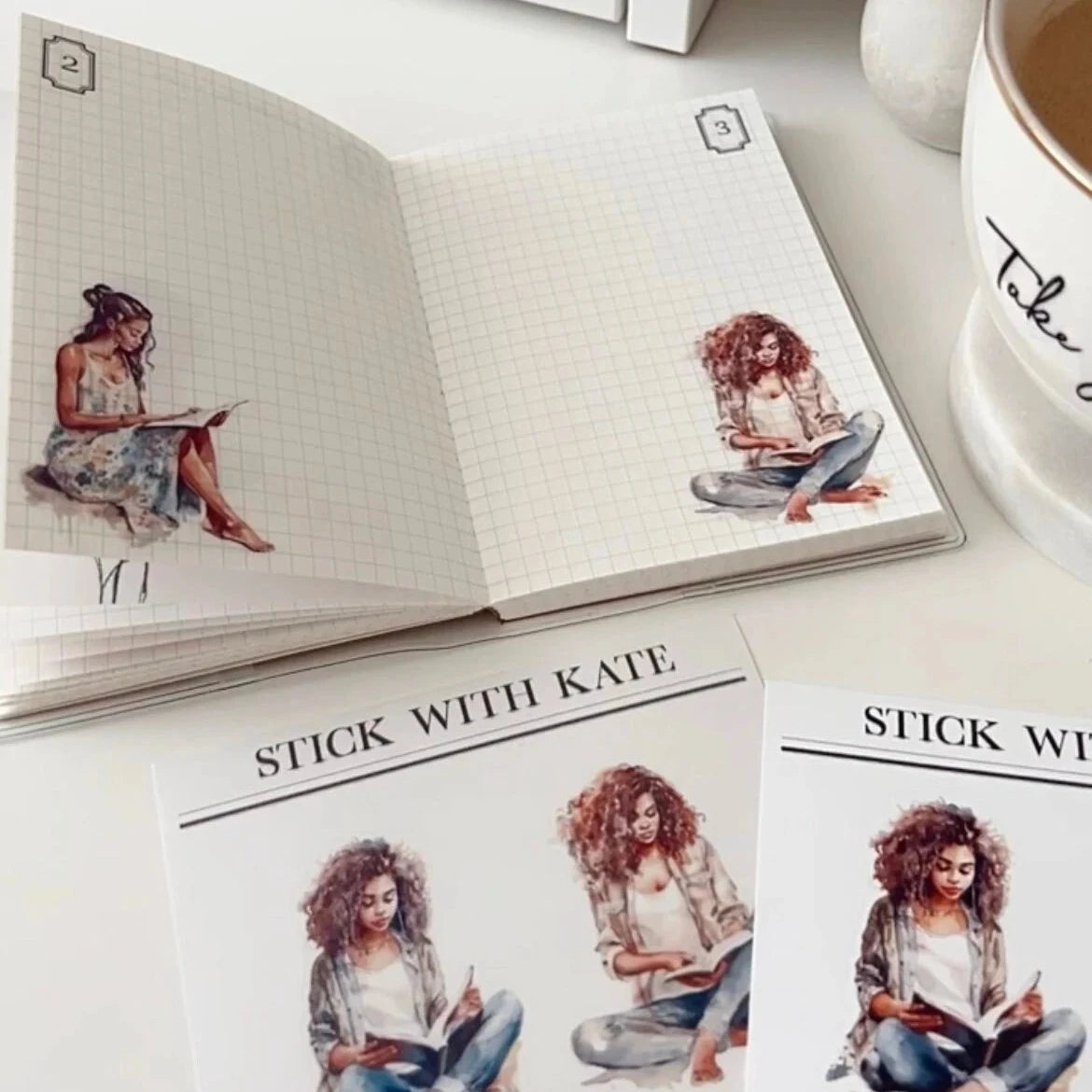 Bookish Girl – sticker sheet