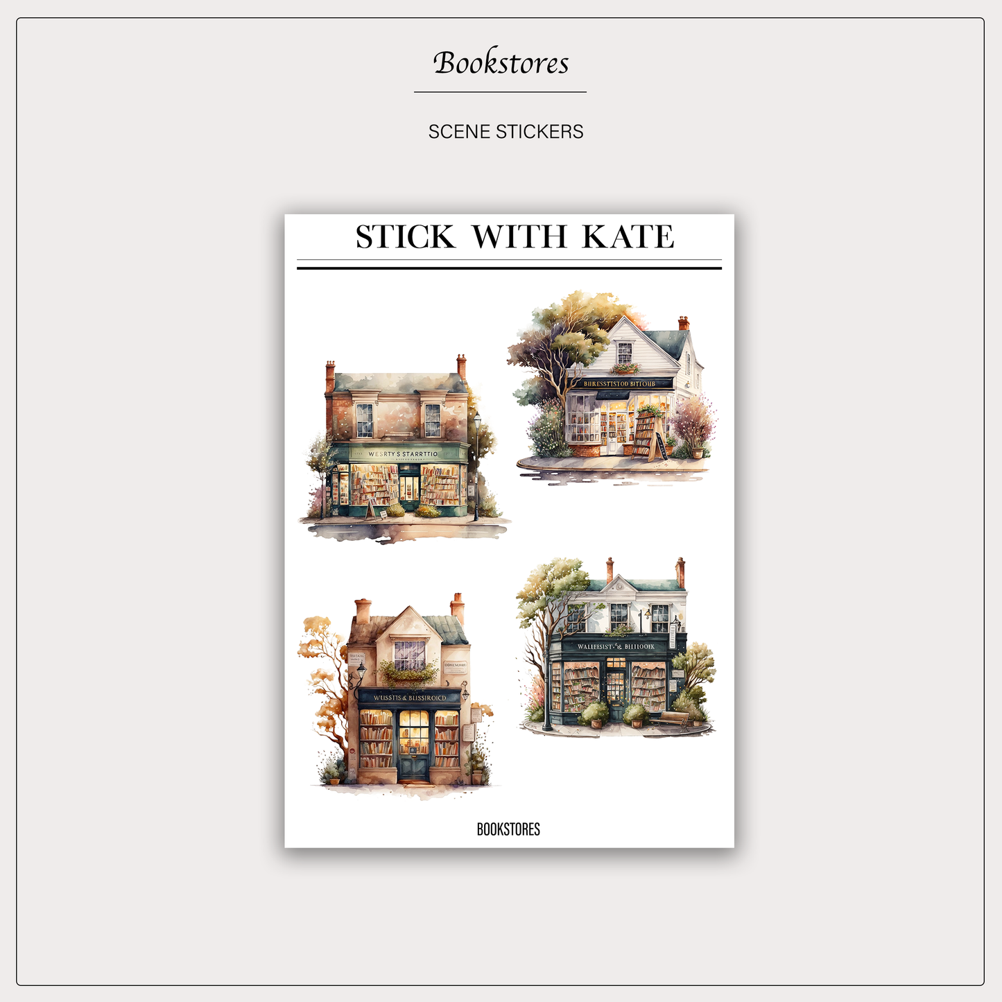 Bookstores – Scene 1.0 Stickers