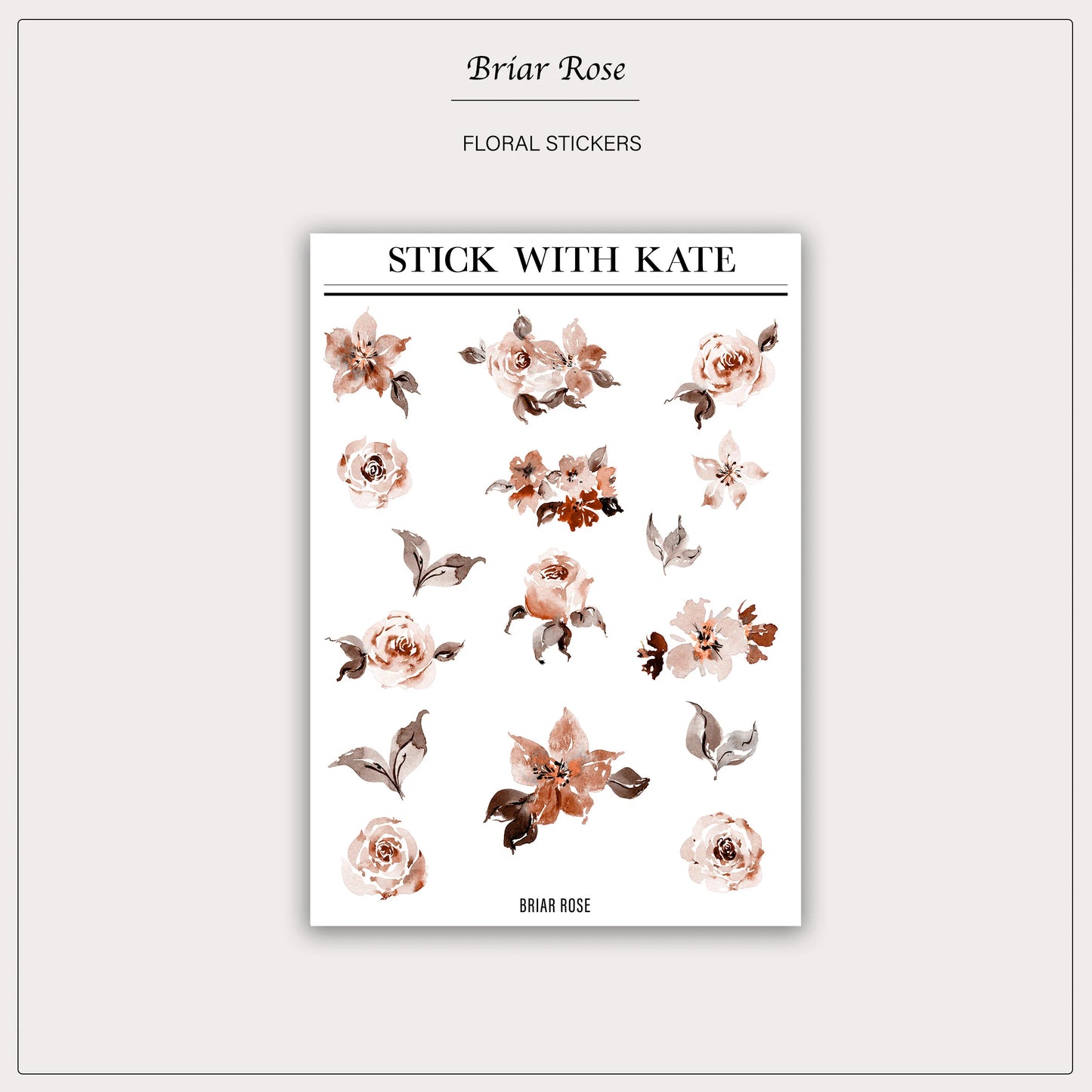 Briar Rose - Botanical sticker sheet