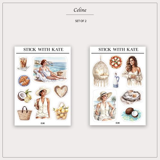 Celine - 2pc Sticker Set
