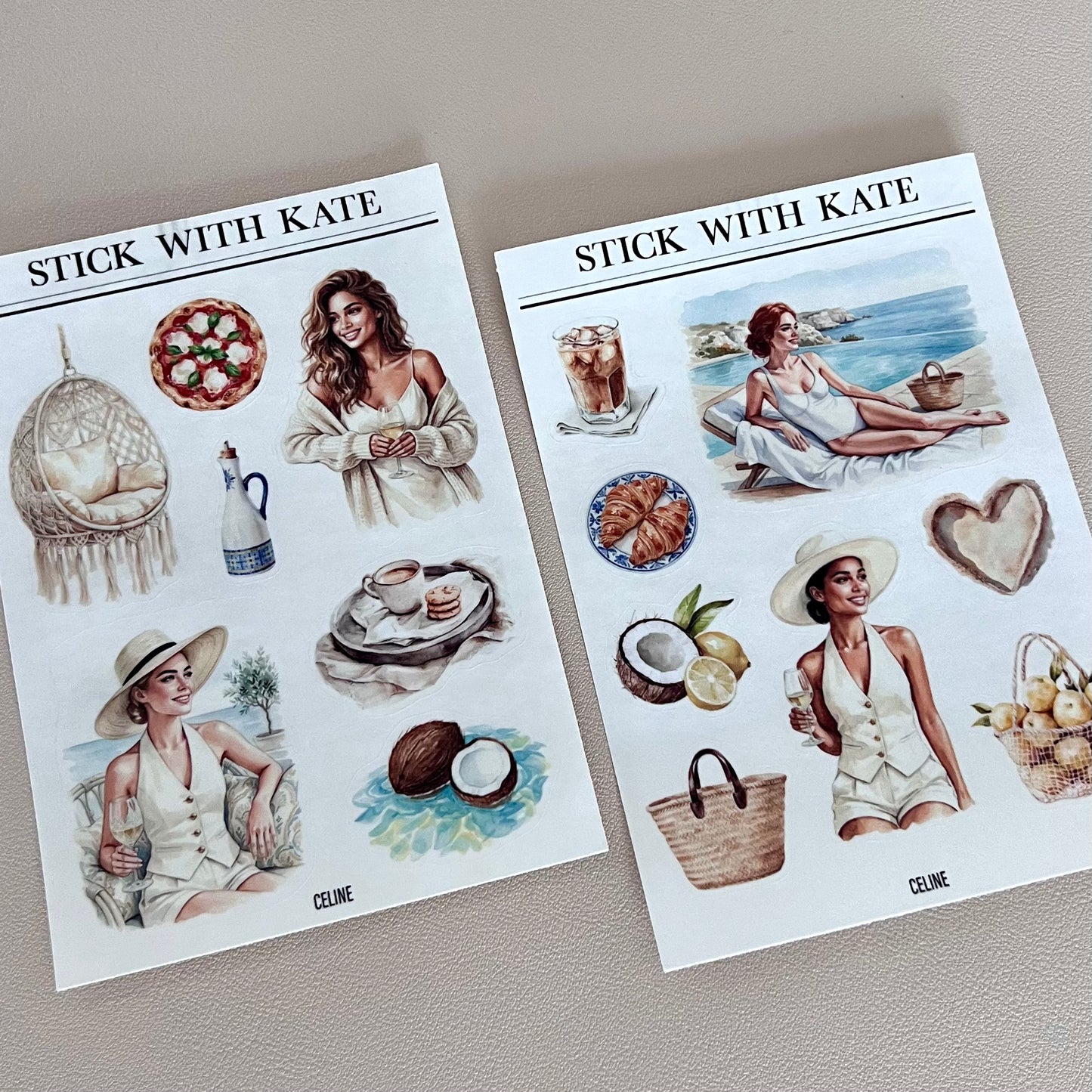 Celine - 2pc Sticker Set