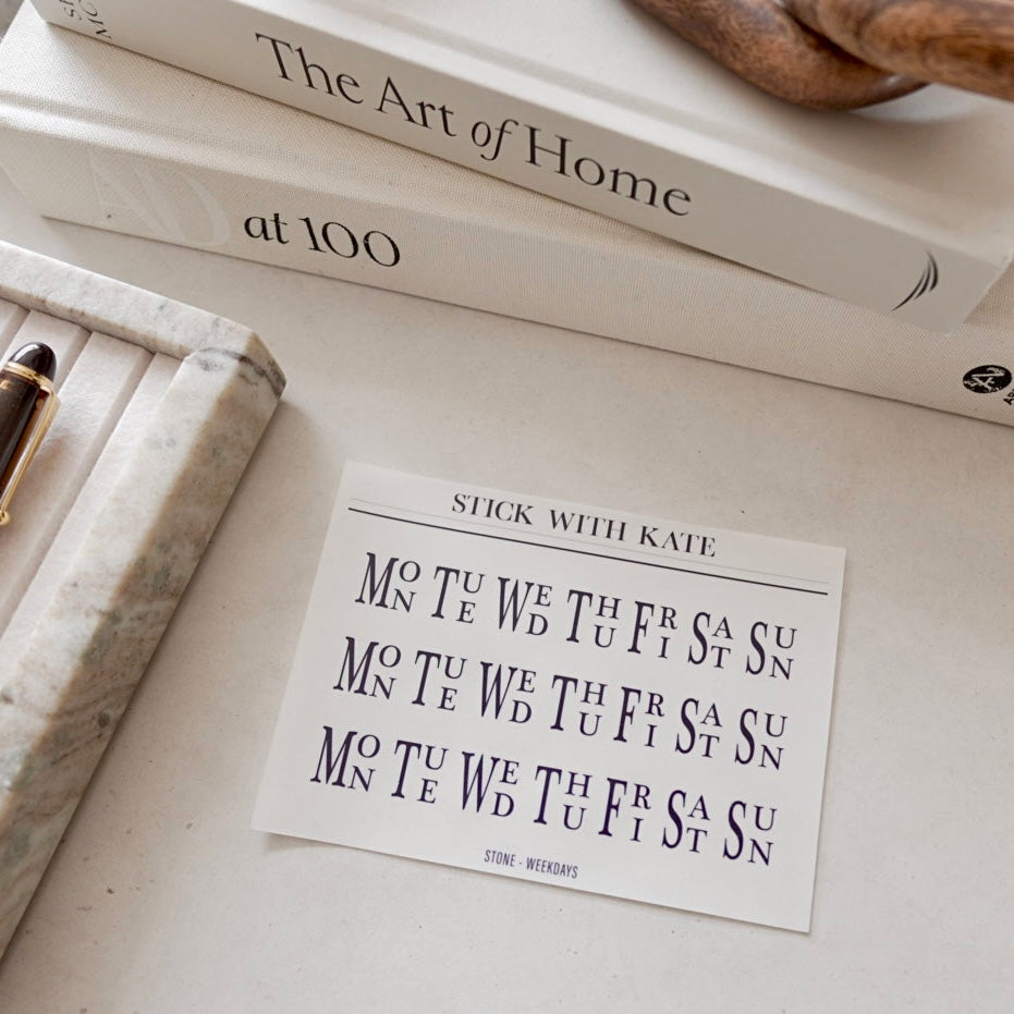 The Chronicle weekdays – functional sticker sheet