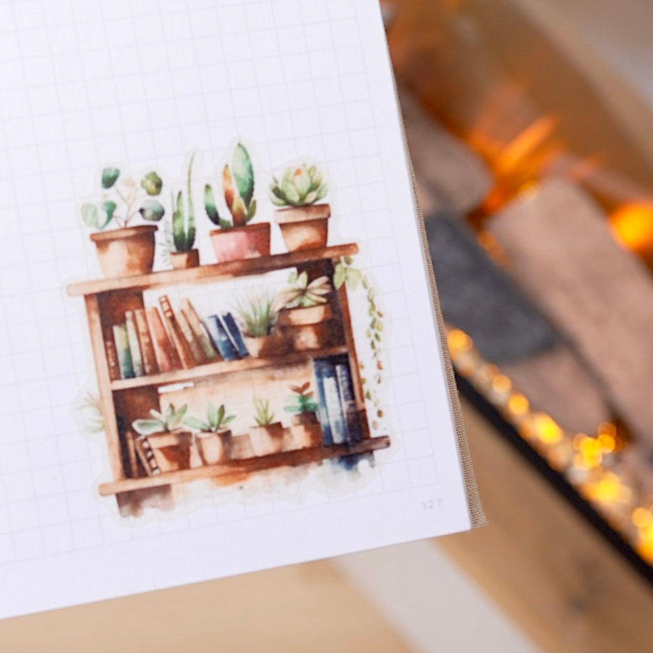Cozy Reader – Scene 1.0 sticker sheet