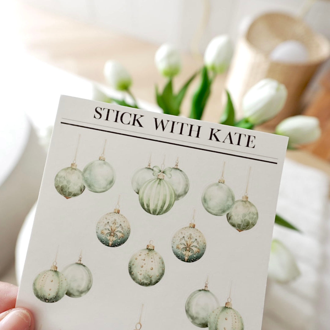 Bauble Green - Sticker Sheet