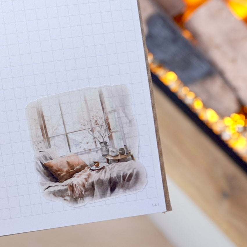 Winter Morning – Winter Scene sticker sheet