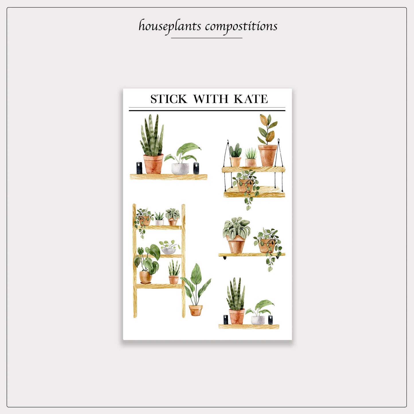 Houseplant Compositions – sticker sheet