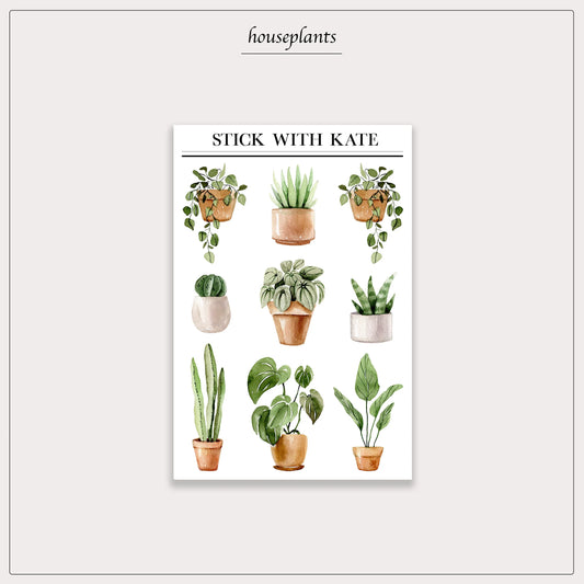 Houseplants – sticker sheet