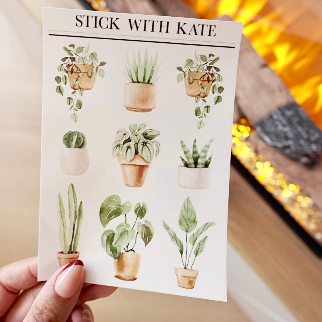 Houseplants – sticker sheet