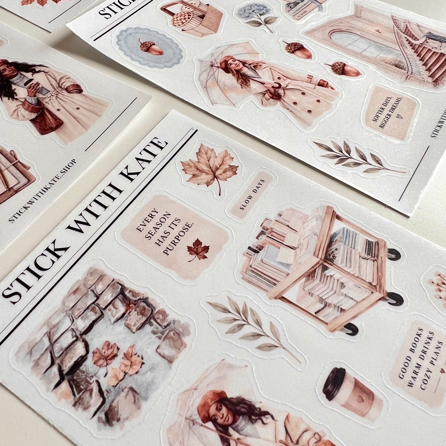 Gentle Autumn Journaling Kit | 4 Sticker Sheets