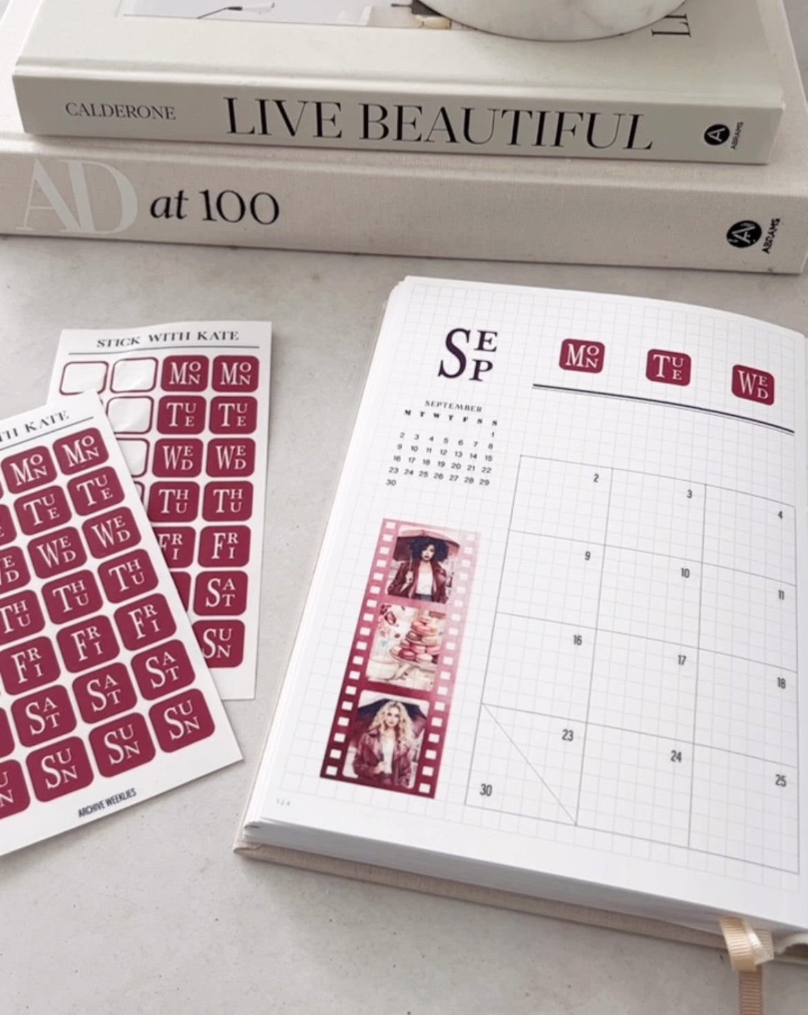 Burgundy Lane Sticker Set - Autumn Vibes Collection | Set of 2