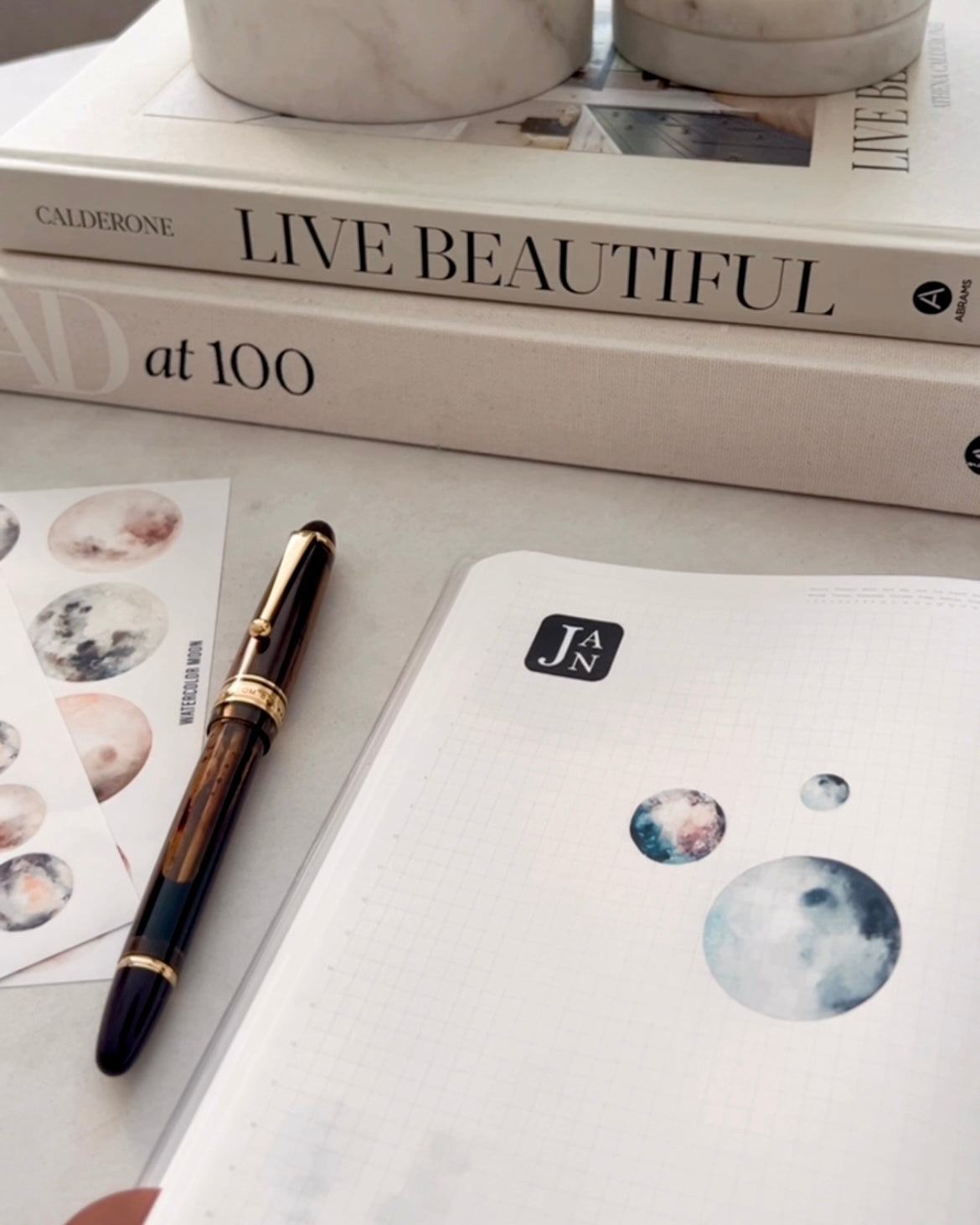 Watercolor Moons - XL | Deco Stickers