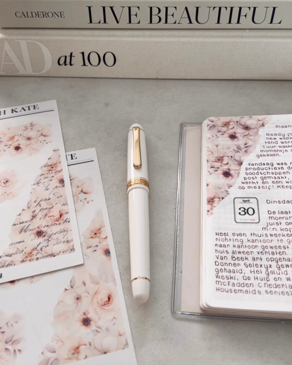 Beige Dream - Elegant Botanical Stickers