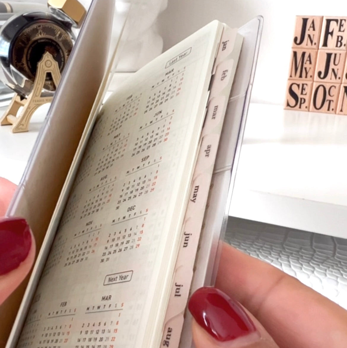 Mini Adhesive Vellum Month Tab Stickers – Elegant Planner Tabs