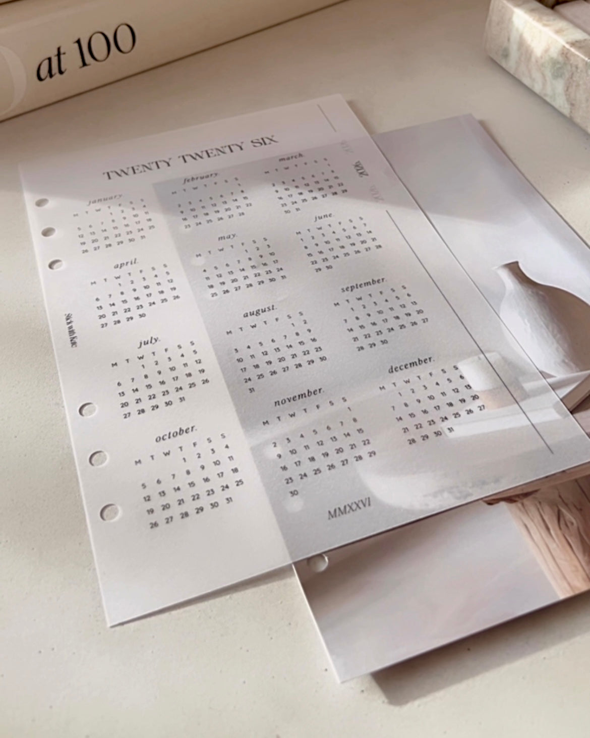 2026 Year at a Glance Dashboard