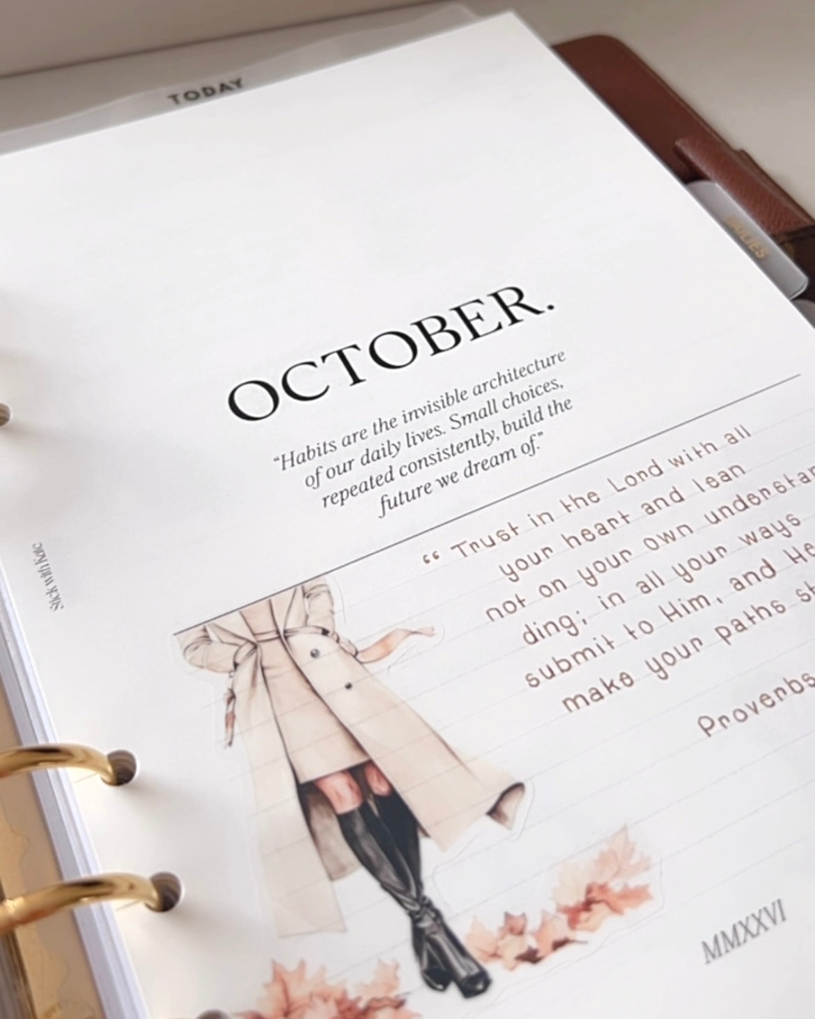 2026 Dated Weekly Planner Inserts | Minimal Horizontal Layout A5 A6