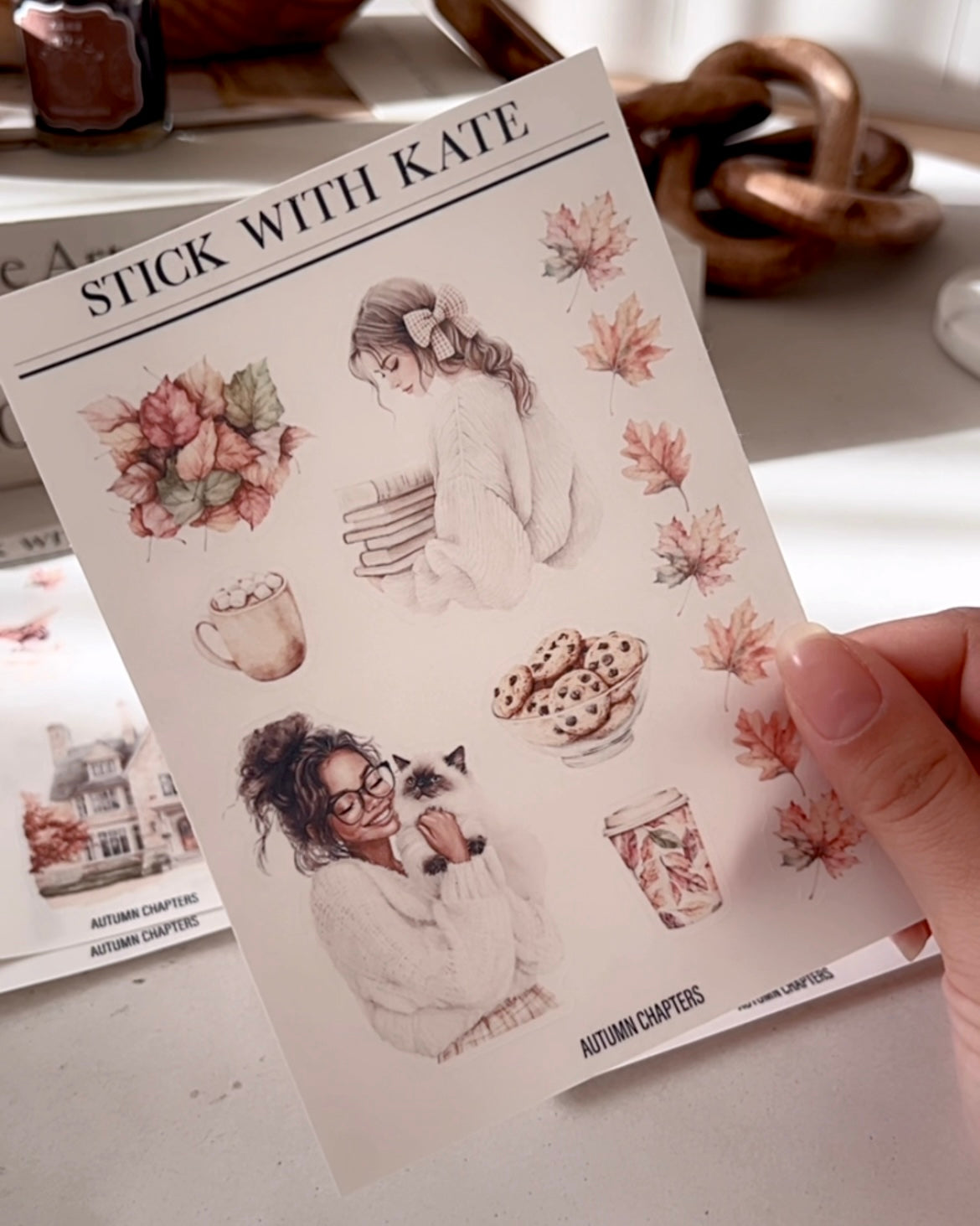 Autumn Chapters Journaling Sticker Kit | Set of 4 Sticker Sheets