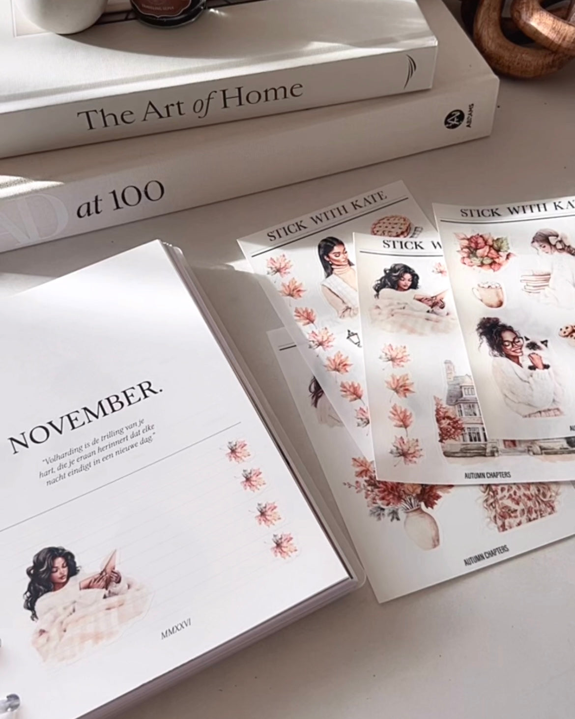 Autumn Chapters Journaling Sticker Kit | Set of 4 Sticker Sheets