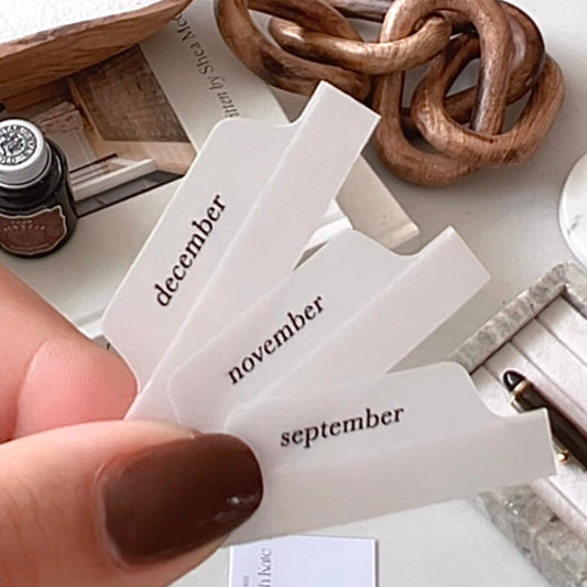 Adhesive Vellum Month Tab Stickers – Planner Tabs