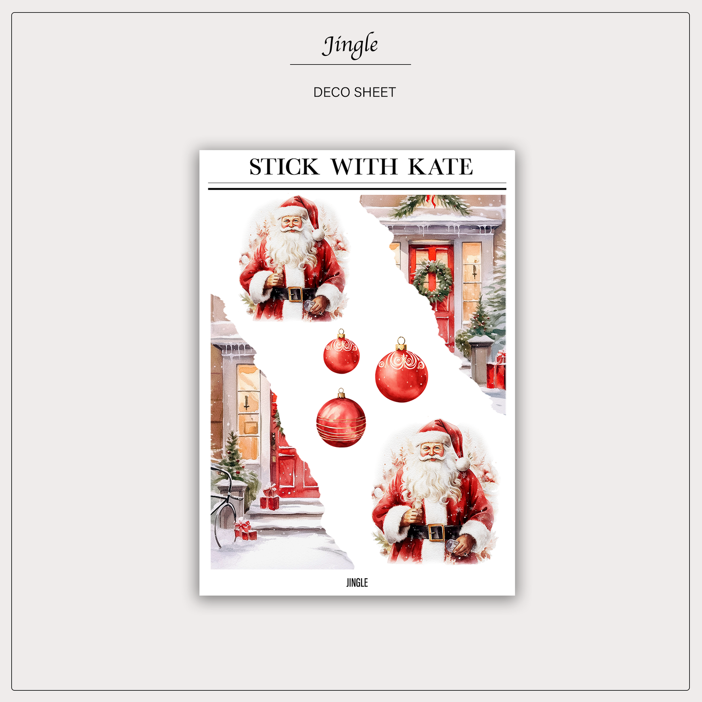 Jingle Christmas Deco Sticker sheet