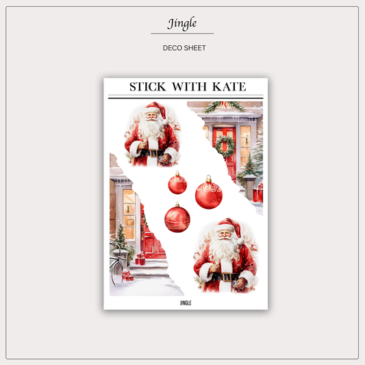 Jingle Christmas Deco Sticker sheet