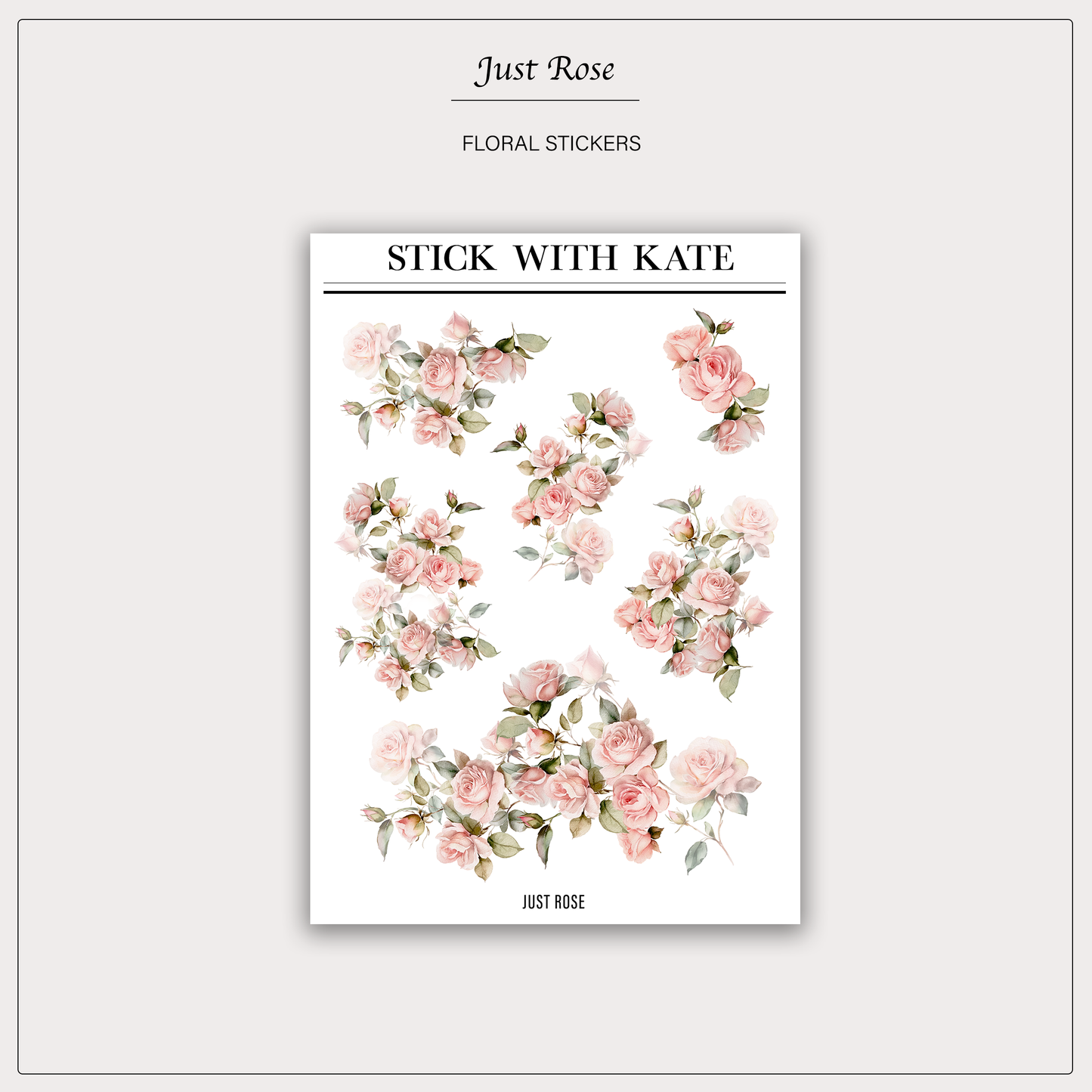 Just Rose - Elegant Botanicals | Planner Stickers