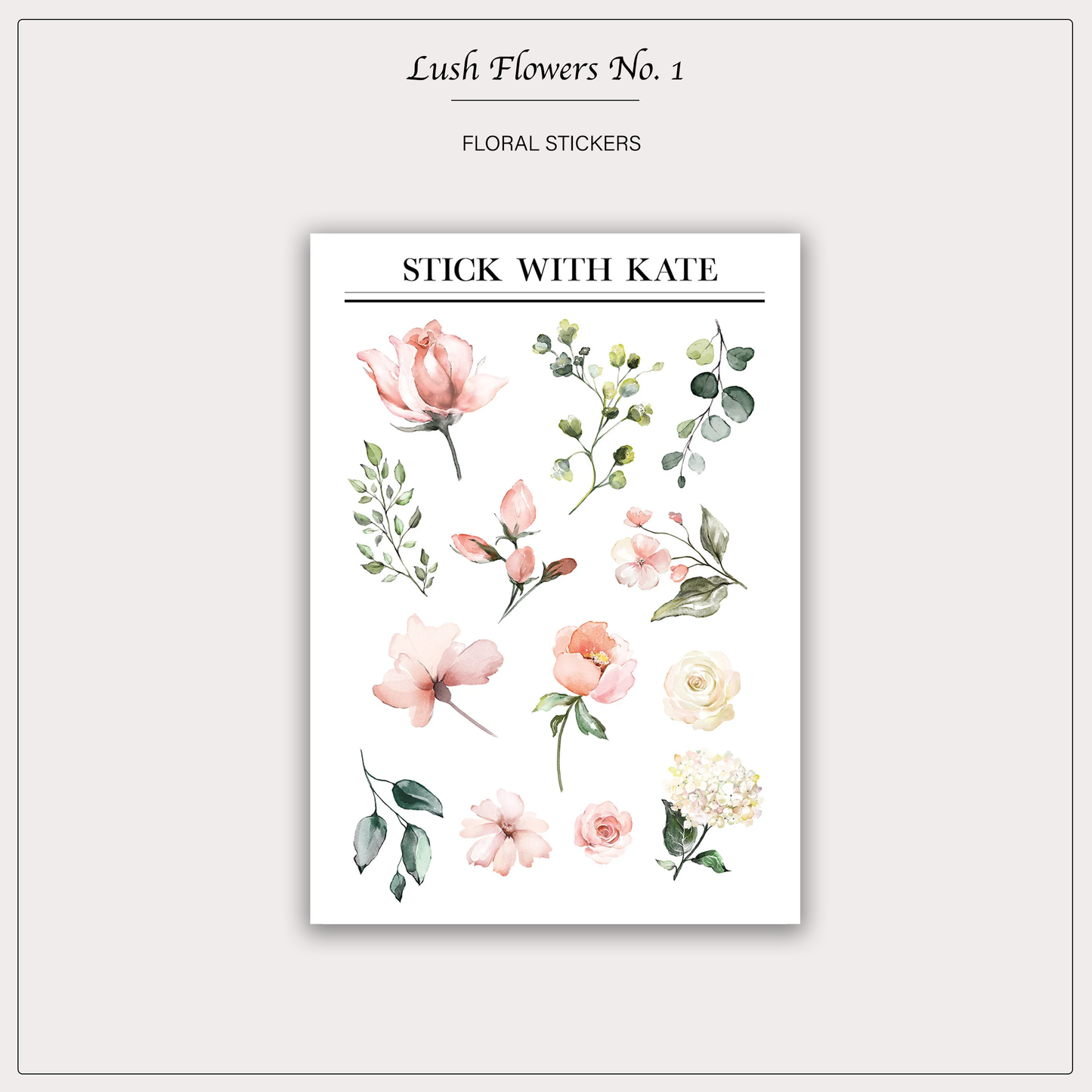 Lush Flowers No. 1 Sticker Sheet