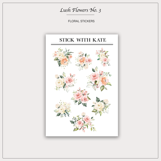 Lush Flowers No. 3 sticker sheet
