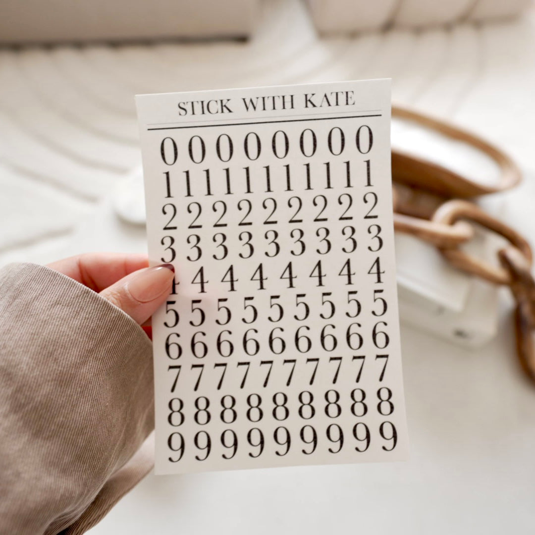 Manhattan numbers – functional sticker sheet