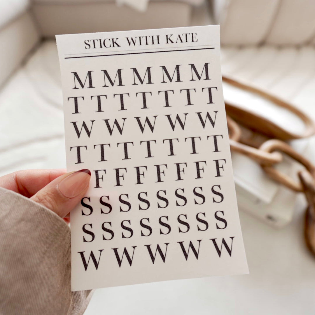 Manhattan weekdays – functional sticker sheet
