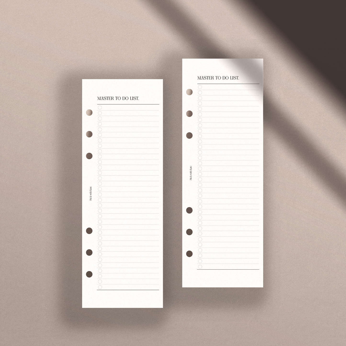 Half Page Master To Do List Inserts | Minimal Planner Refill A5 A6