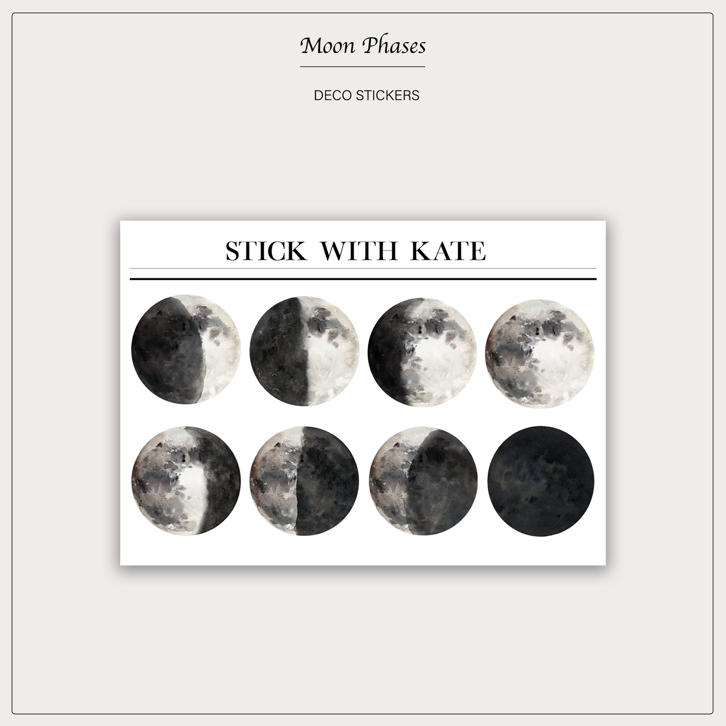 Moon Phases - XL sticker sheet