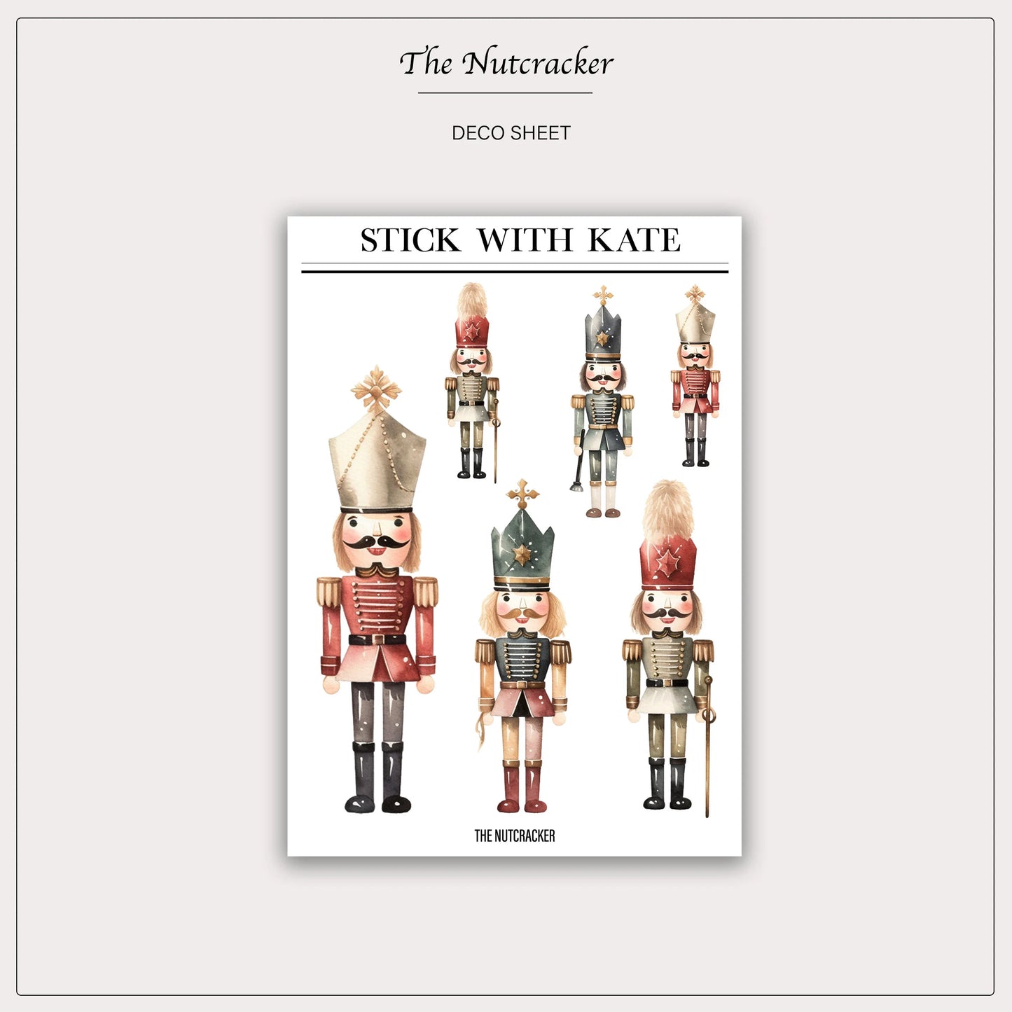 Nutcracker sticker sheet