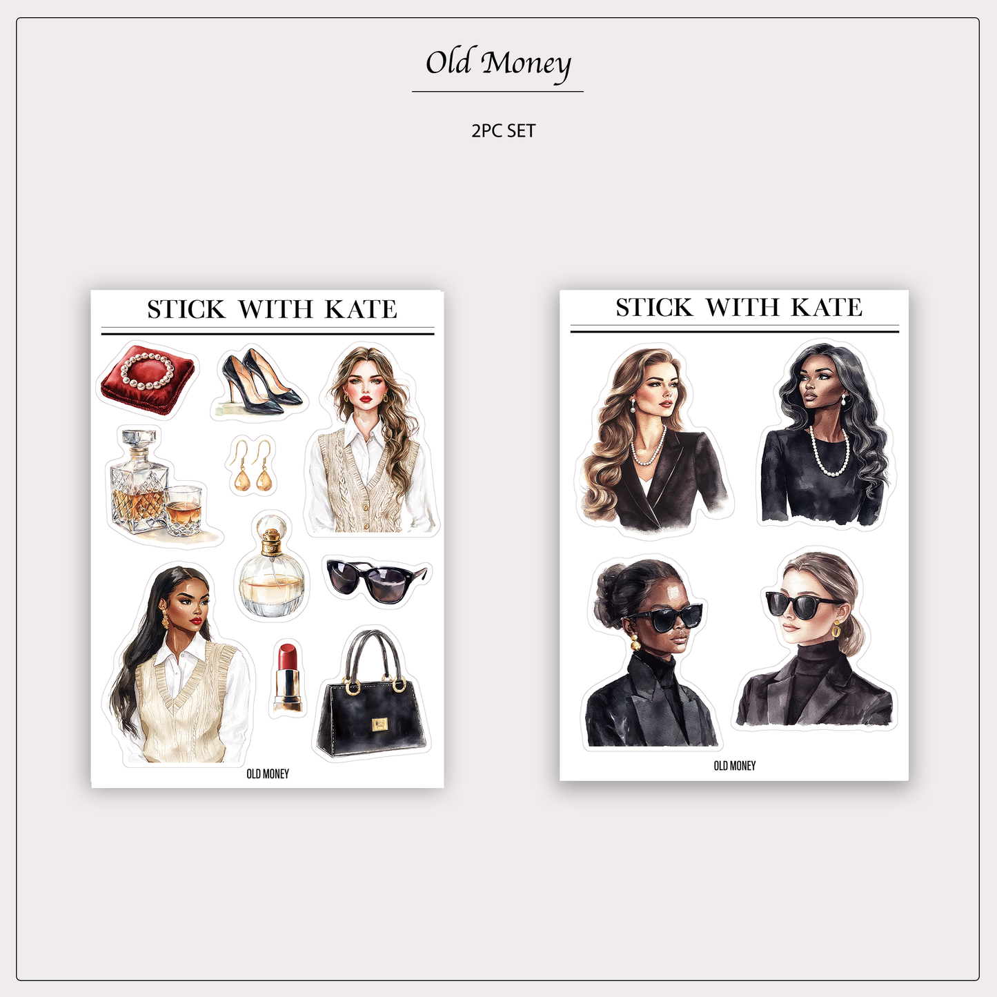 Old Money – 2pc sticker set