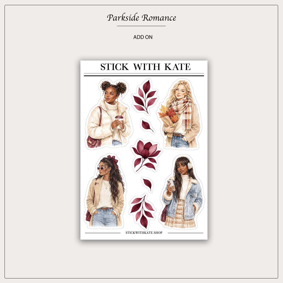 Parkside Romance add on sticker sheet