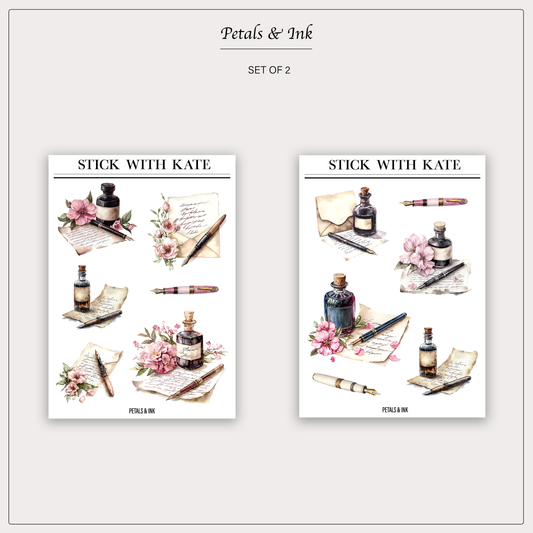 Petals & Ink | Sticker Set | Set of 2