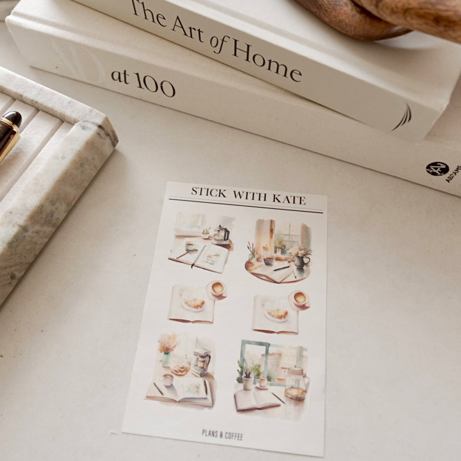Plans & Coffee – Scene 2.0 Stickers