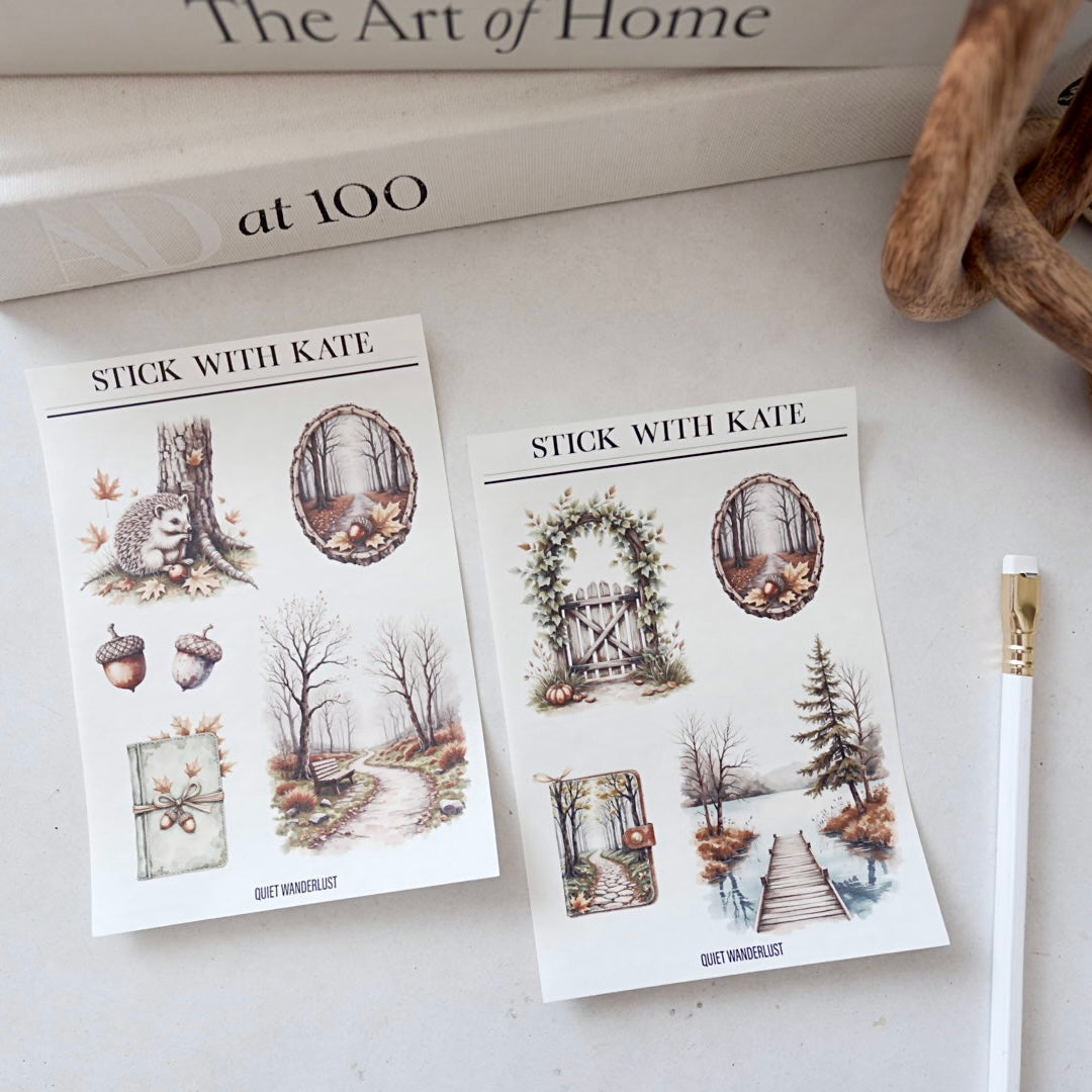 Quiet Wanderlust Journaling Sticker Kit - 6pc sticker set