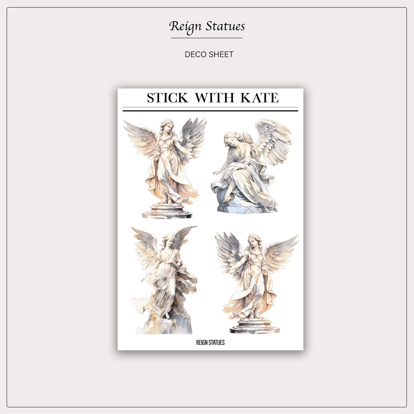 Reign Statues | Deco Sticker Sheet