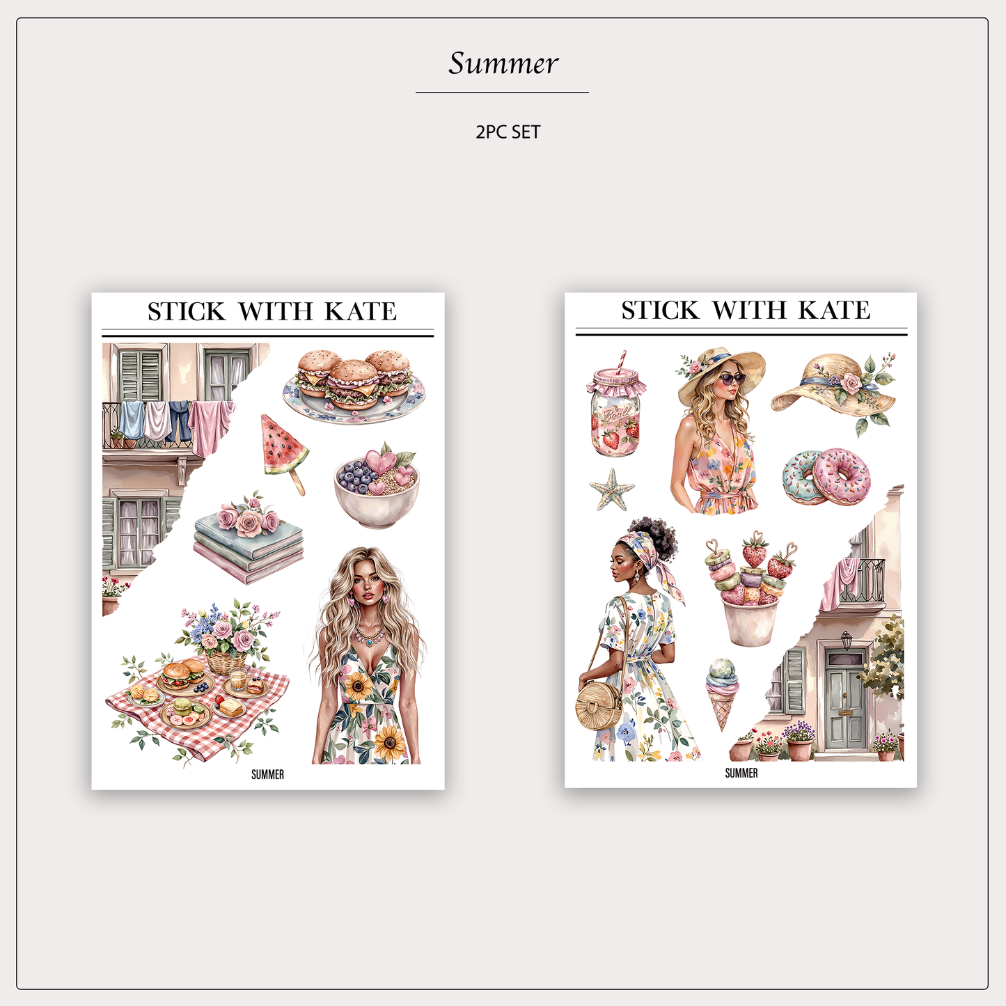 Summer – 2pc sticker set