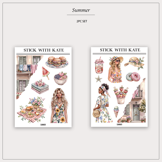 Summer – 2pc sticker set