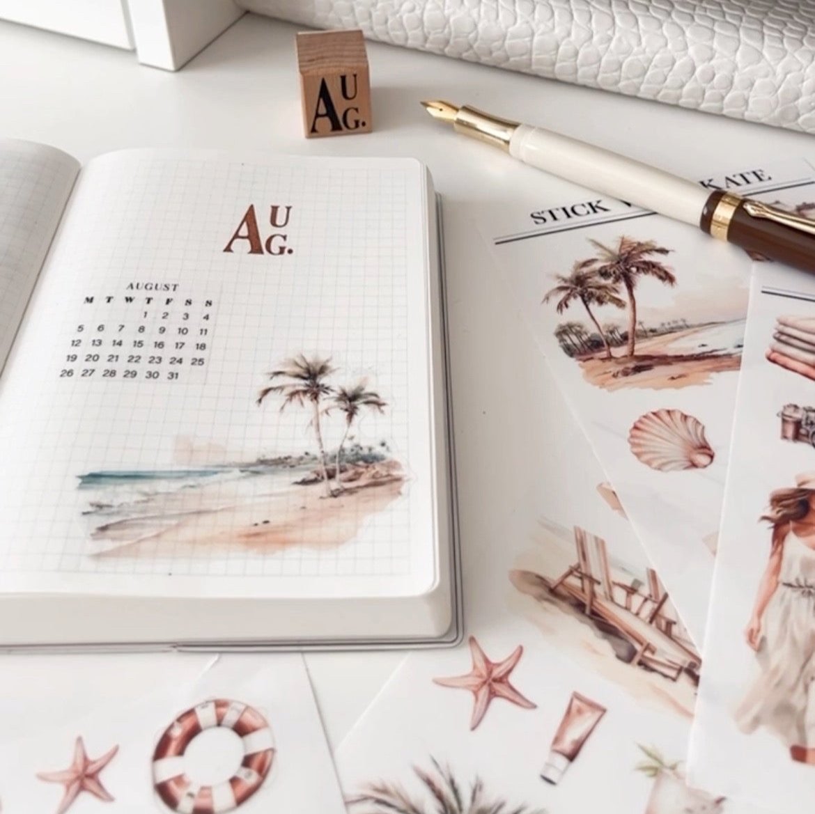 Feels Like Summer Journaling Sticker Kit | Set of 4 Sticker Sheets