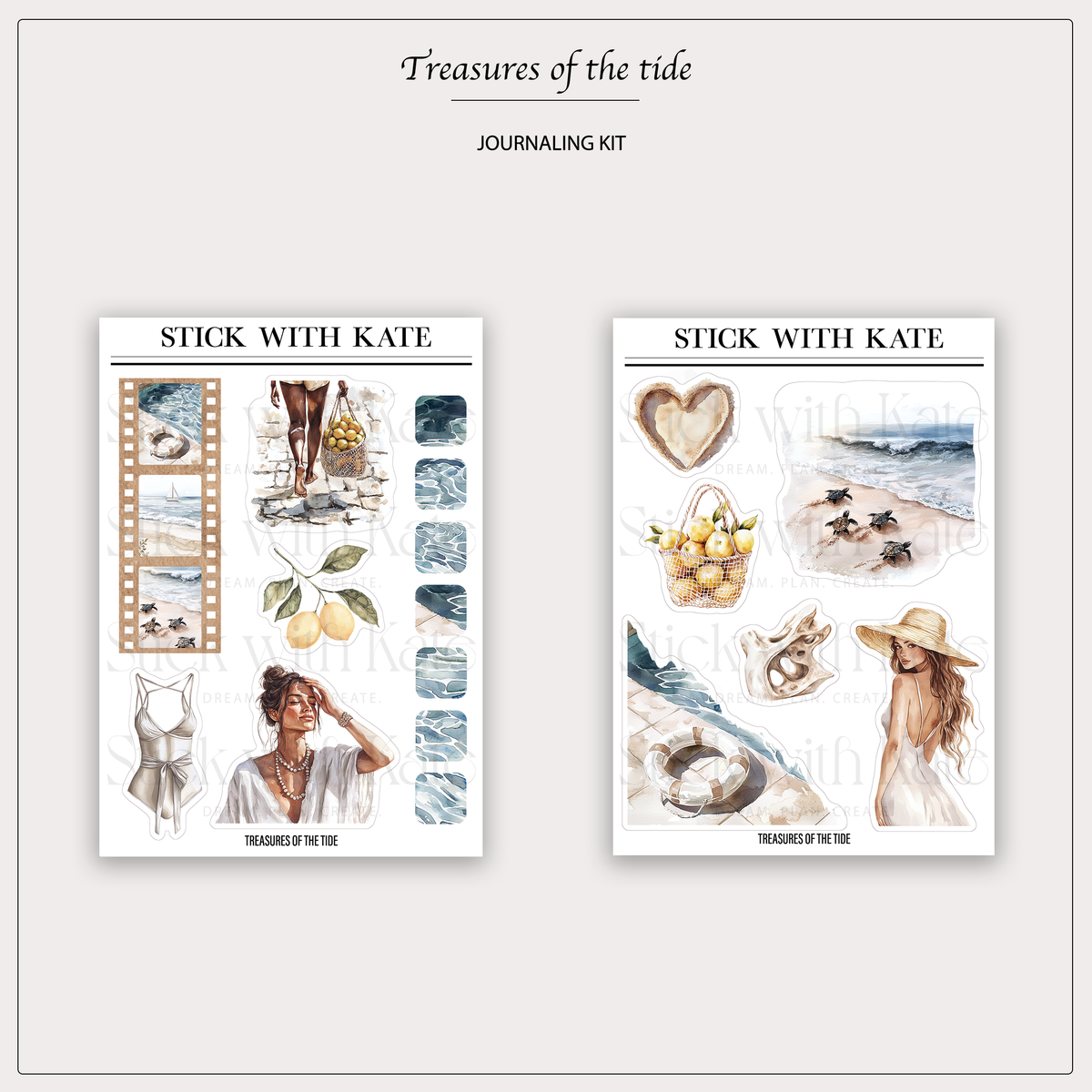 Treasures of the Tide Journaling Kit | 4 Sticker Sheets