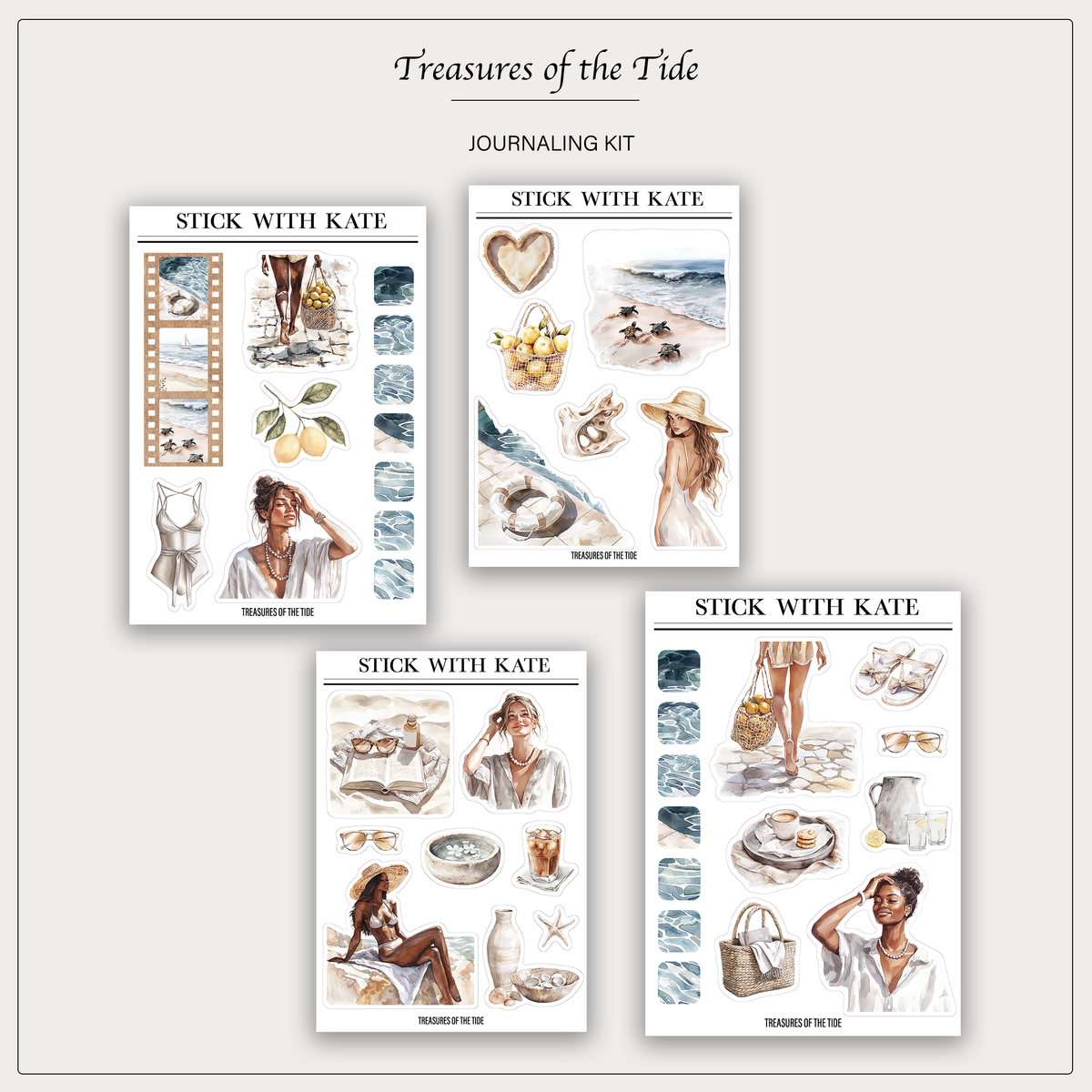 Treasures of the Tide Journaling Kit | 4 Sticker Sheets