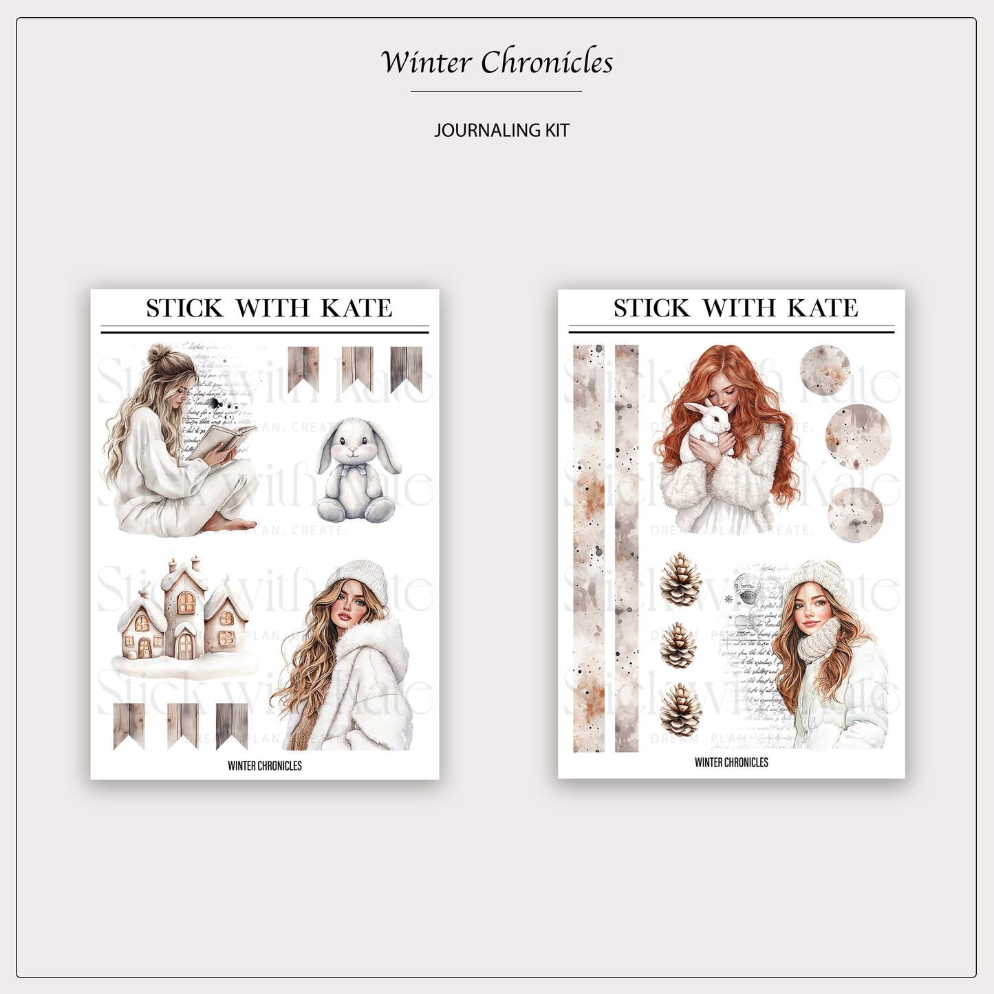 Winter Chronicles Journaling Kit | Set of 6 Sticker Sheets