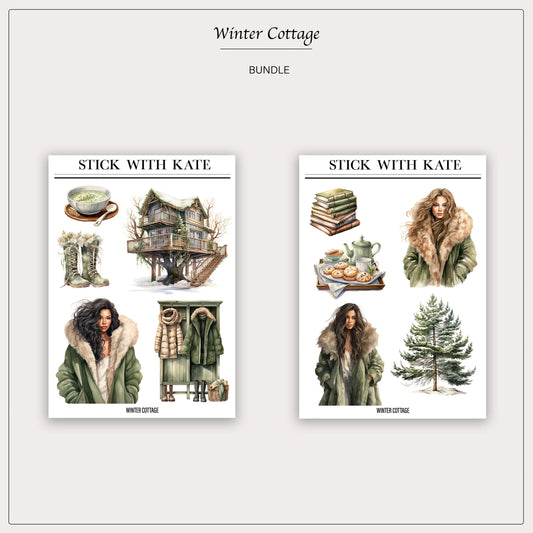 Winter Cottage – 2pc set