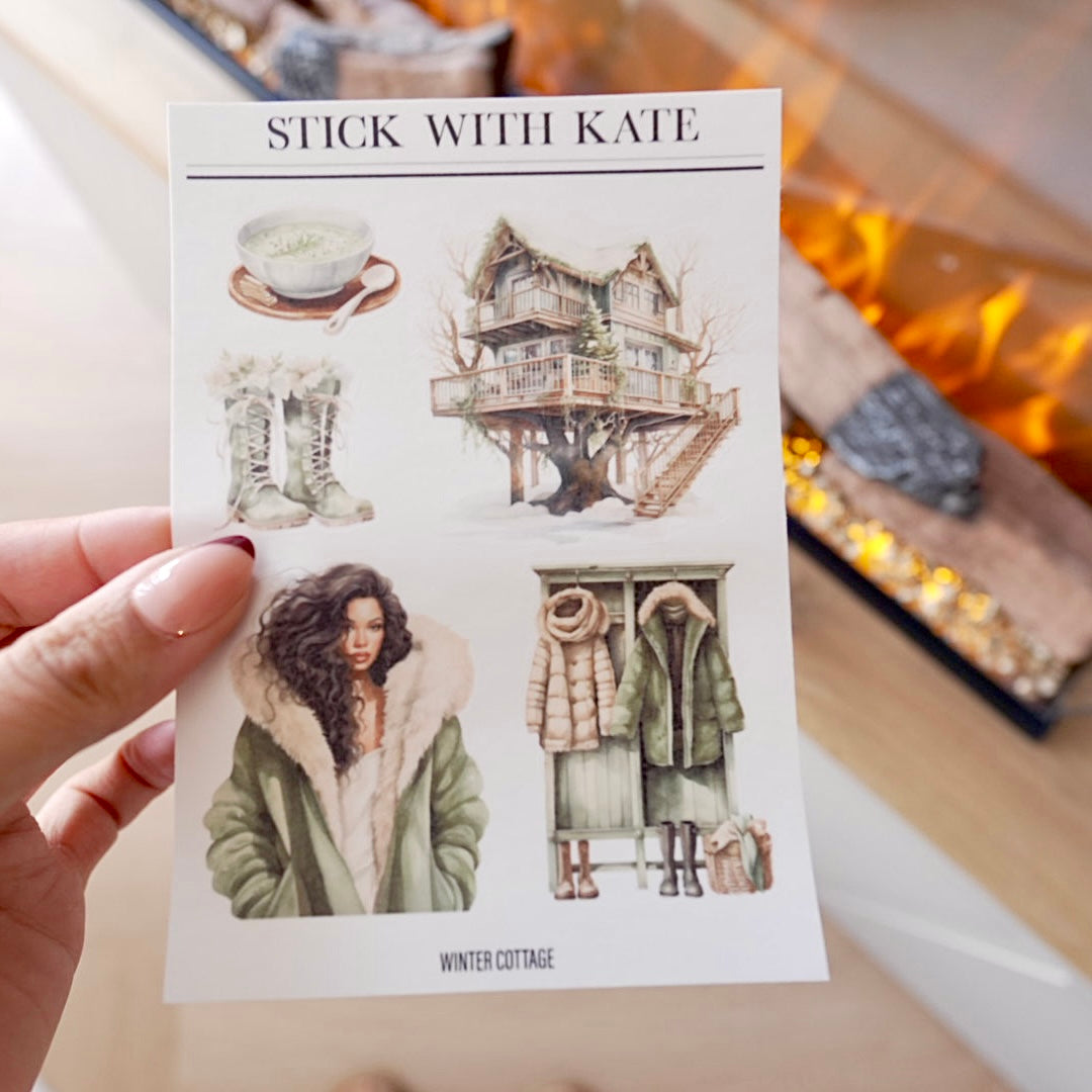 Winter Cottage – 2pc set