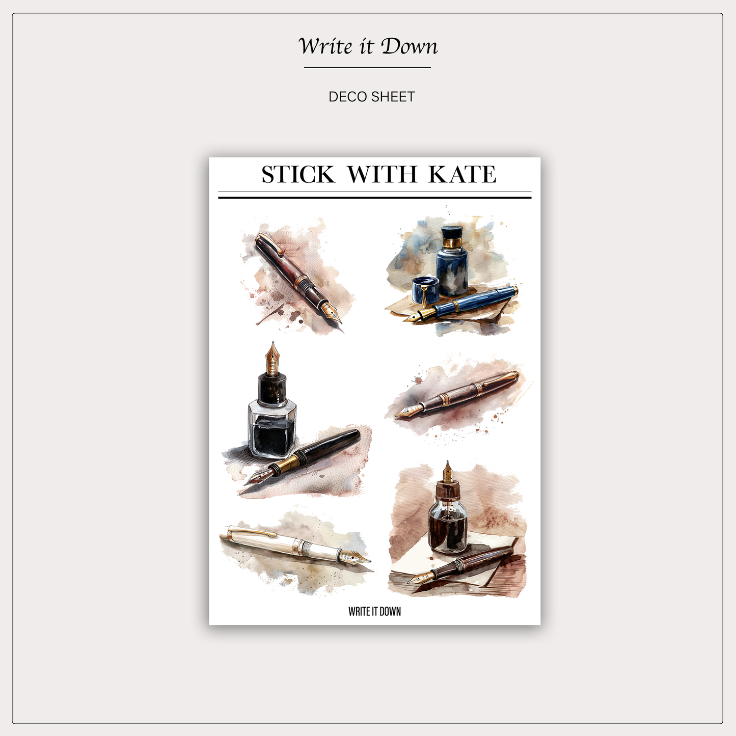 Write it Down - Deco Stickers