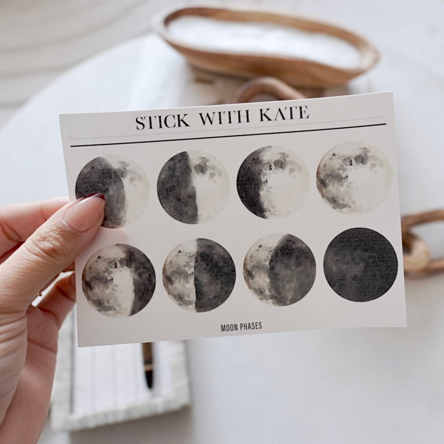Moon Phases - XL sticker sheet